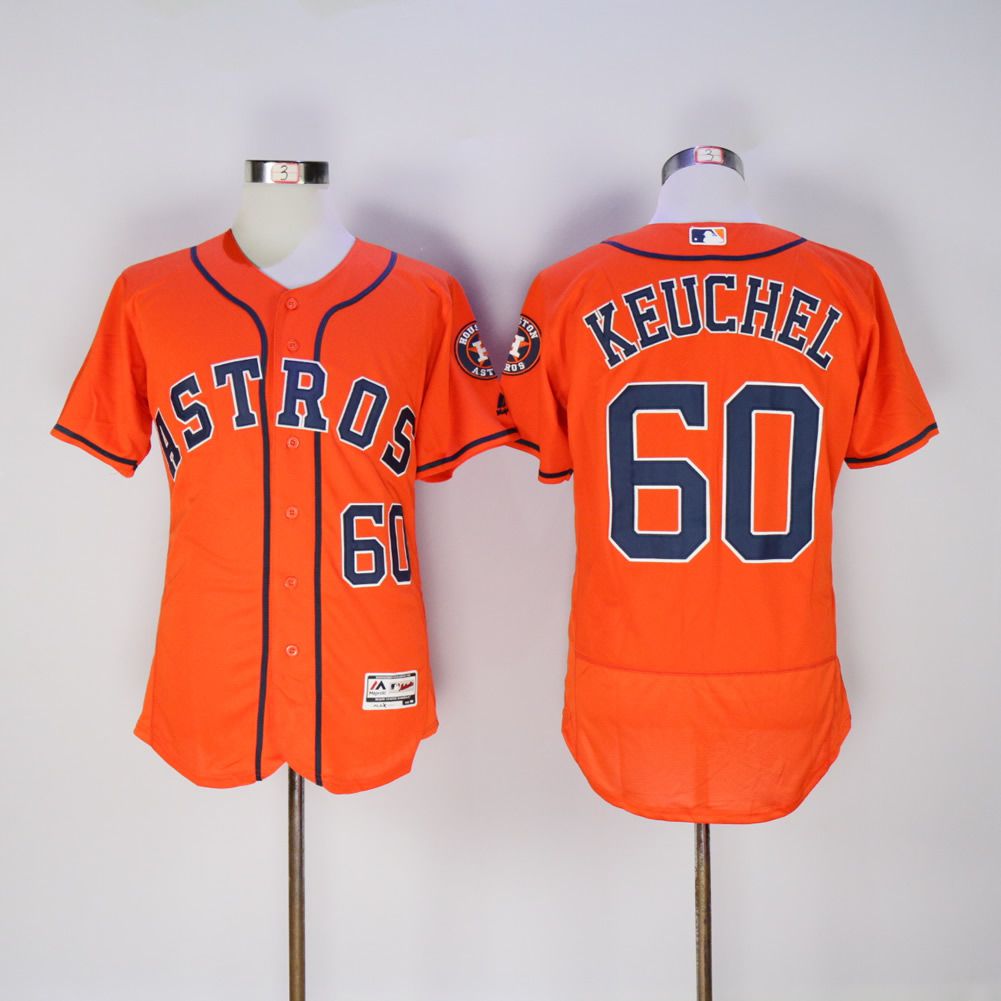 Men Houston Astros #60 Keuchel Oragne MLB Jerseys